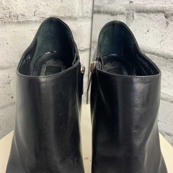 Dior Black Leather Bootie Platform Stiletto Ankle Short Boots - Picture 5 of 14